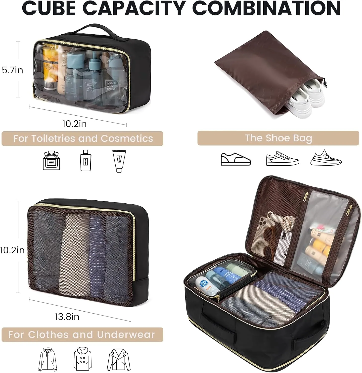 LOVEVOOK Large Travel Backpack for Women,Carry on Backpack Flight Approved with Shoe Bag,Personal Item Backpack Travel Bag with 2 Storage Containers,TSA Fit 17inch Laptop Luggage with USB Port