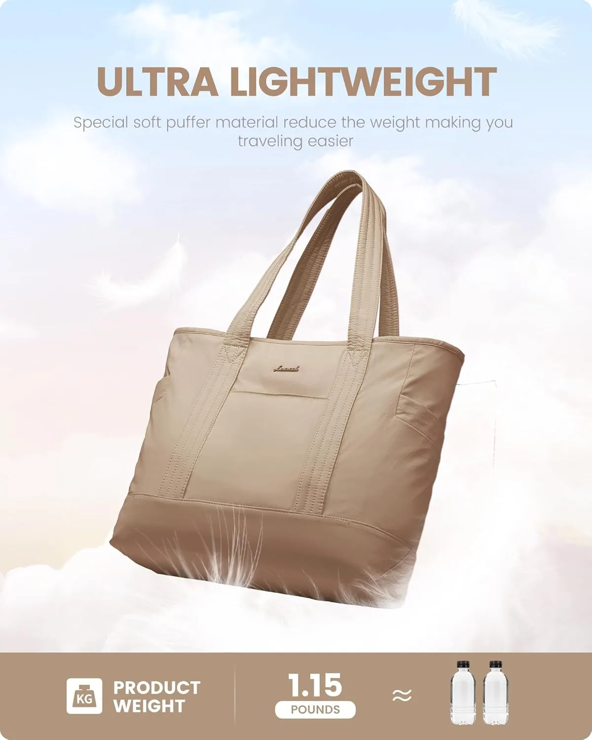LOVEVOOK Tote Bag for Women,Lightweight Gym Tote Bag with Zipper,Work Tote with Laptop Pocket,Nurse Dance Yoga Bag for Travel