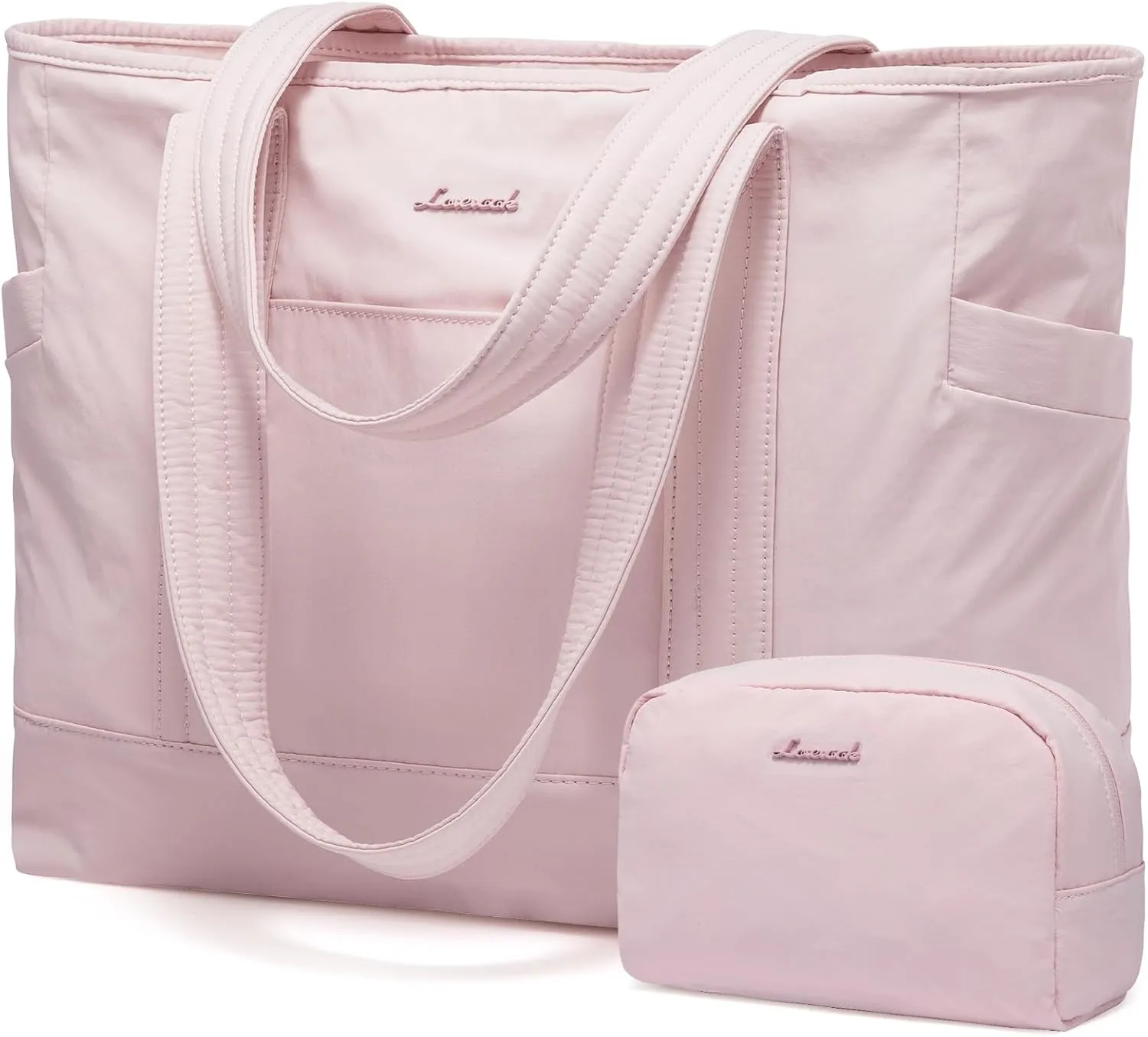 LOVEVOOK Tote Bag for Women,Lightweight Gym Tote Bag with Zipper,Work Tote with Laptop Pocket,Nurse Dance Yoga Bag for Travel