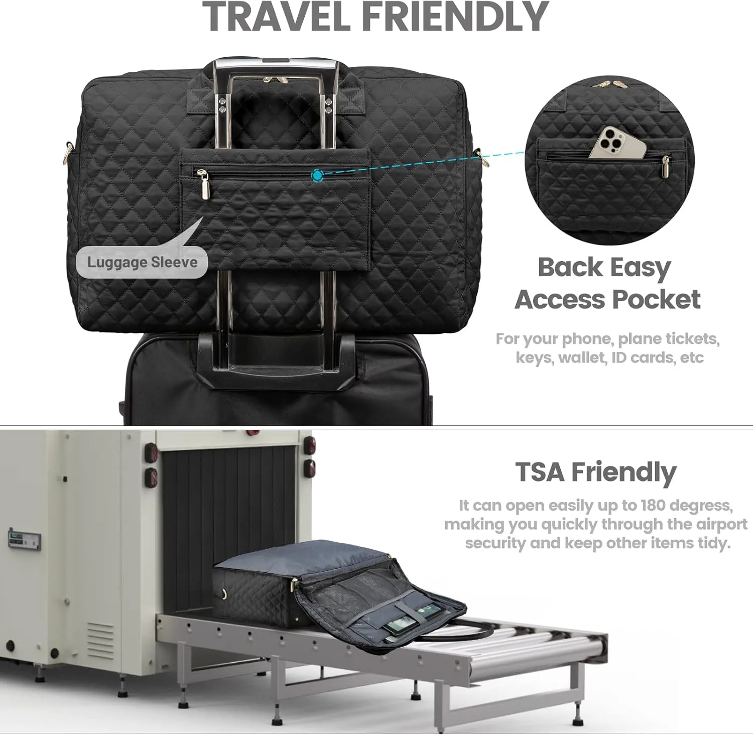 LOVEVOOK Travel Duffle Bag, Weekender Bag for Women with Toiletry Bag Carry on Overnight Bag with Laptop Compartment, Yoga Gym Bag with Wet Pocket Shoe Bag, Hospital Bag for Labor and Delivery