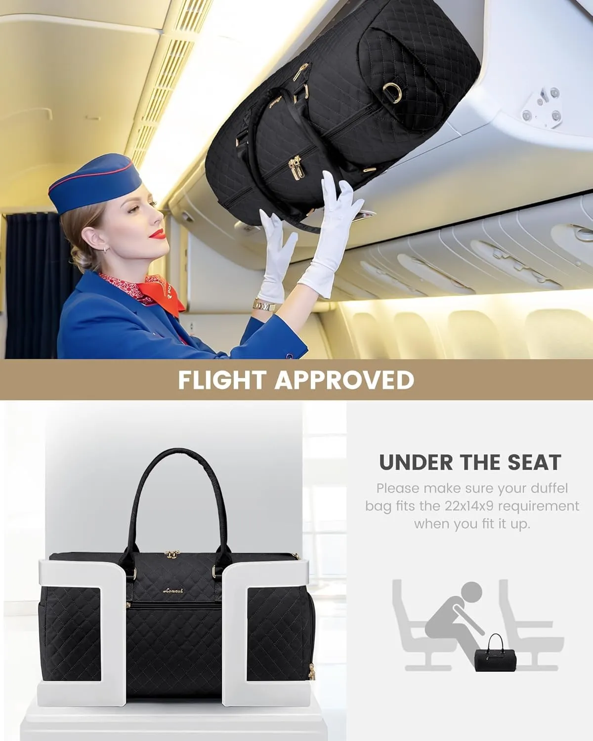LOVEVOOK Travel Duffle Bag, Weekender Bag for Women with Toiletry Bag, Carry on Overnight Bag with Shoe Compartment, Gym Duffel Bag with Wet Pocket, Mommy Hospital Bags for Labor and Delivery