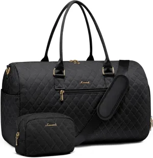 LOVEVOOK Travel Duffle Bag, Weekender Bag for Women with Toiletry Bag, Carry on Overnight Bag with Shoe Compartment, Gym Duffel Bag with Wet Pocket, Mommy Hospital Bags for Labor and Delivery
