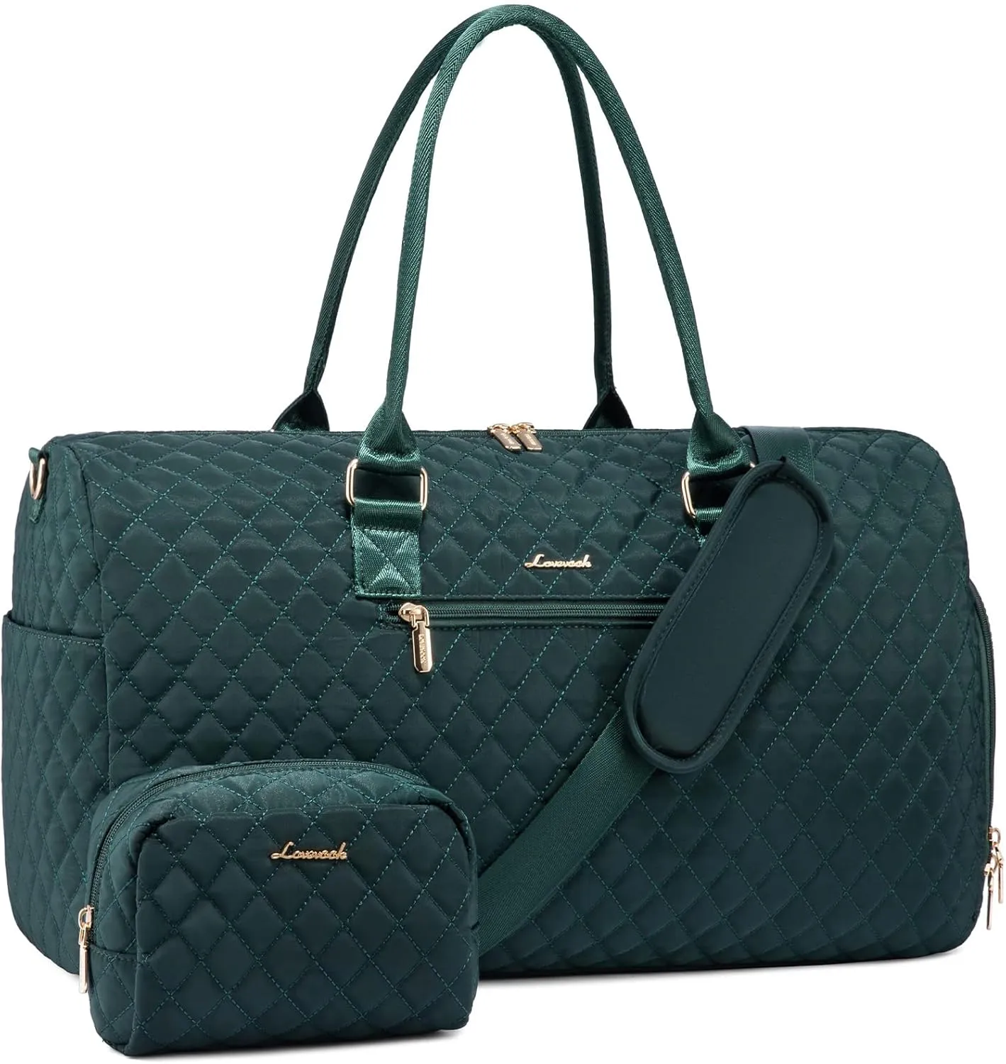 LOVEVOOK Travel Duffle Bag, Weekender Bag for Women with Toiletry Bag, Carry on Overnight Bag with Shoe Compartment, Gym Duffel Bag with Wet Pocket, Mommy Hospital Bags for Labor and Delivery