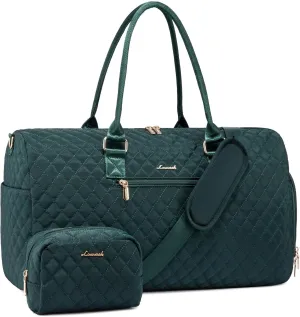 LOVEVOOK Travel Duffle Bag, Weekender Bag for Women with Toiletry Bag, Carry on Overnight Bag with Shoe Compartment, Gym Duffel Bag with Wet Pocket, Mommy Hospital Bags for Labor and Delivery