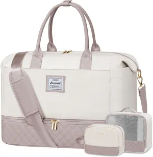 LOVEVOOK Travel Duffle Bag, Weekender Bags for Women with Shoe Compartment，Carry on Bag with Toiletry Bag, Hospital Bag For Women Labor Delivery， Overnight Bag with Laptop Compartment， Gym Bag