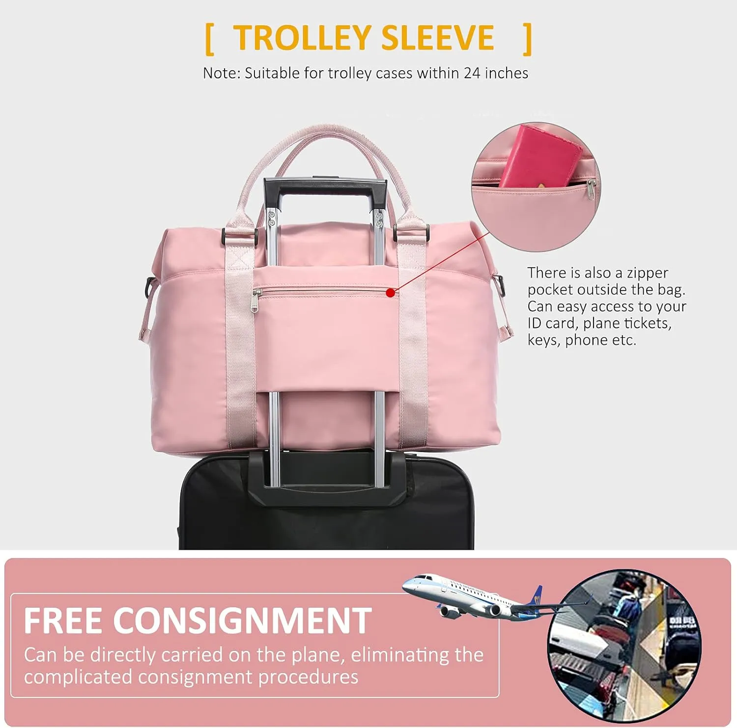LOVEVOOK Weekender Bag for Women Cute Travel Tote Bag Gym Duffel Bag with Toiletry Bag Carry On Bag Overnight Hospital Bag