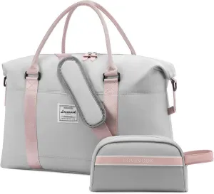 LOVEVOOK Weekender Bag for Women Cute Travel Tote Bag Gym Duffel Bag with Toiletry Bag Carry On Bag Overnight Hospital Bag