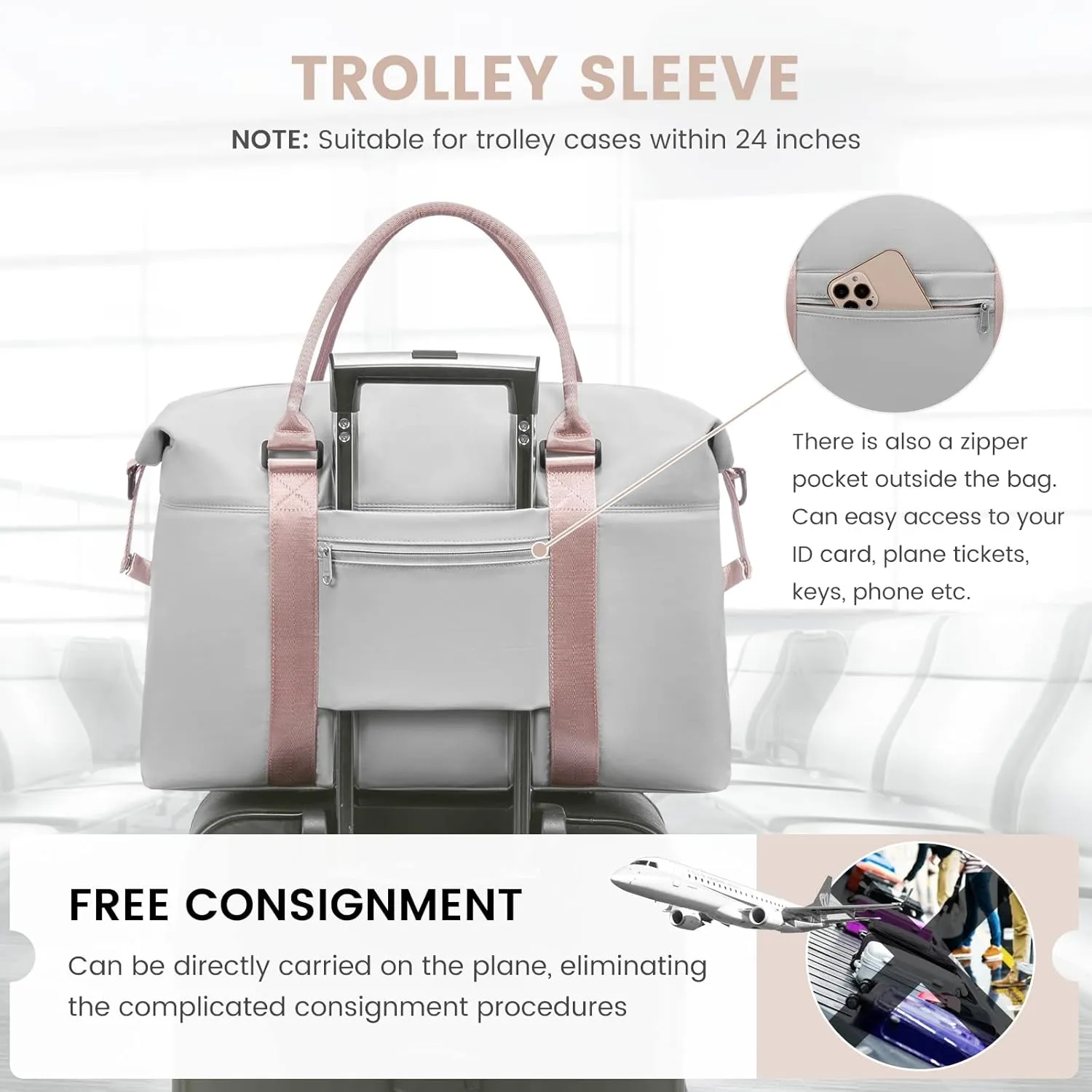 LOVEVOOK Weekender Bag for Women Cute Travel Tote Bag Gym Duffel Bag with Toiletry Bag Carry On Bag Overnight Hospital Bag