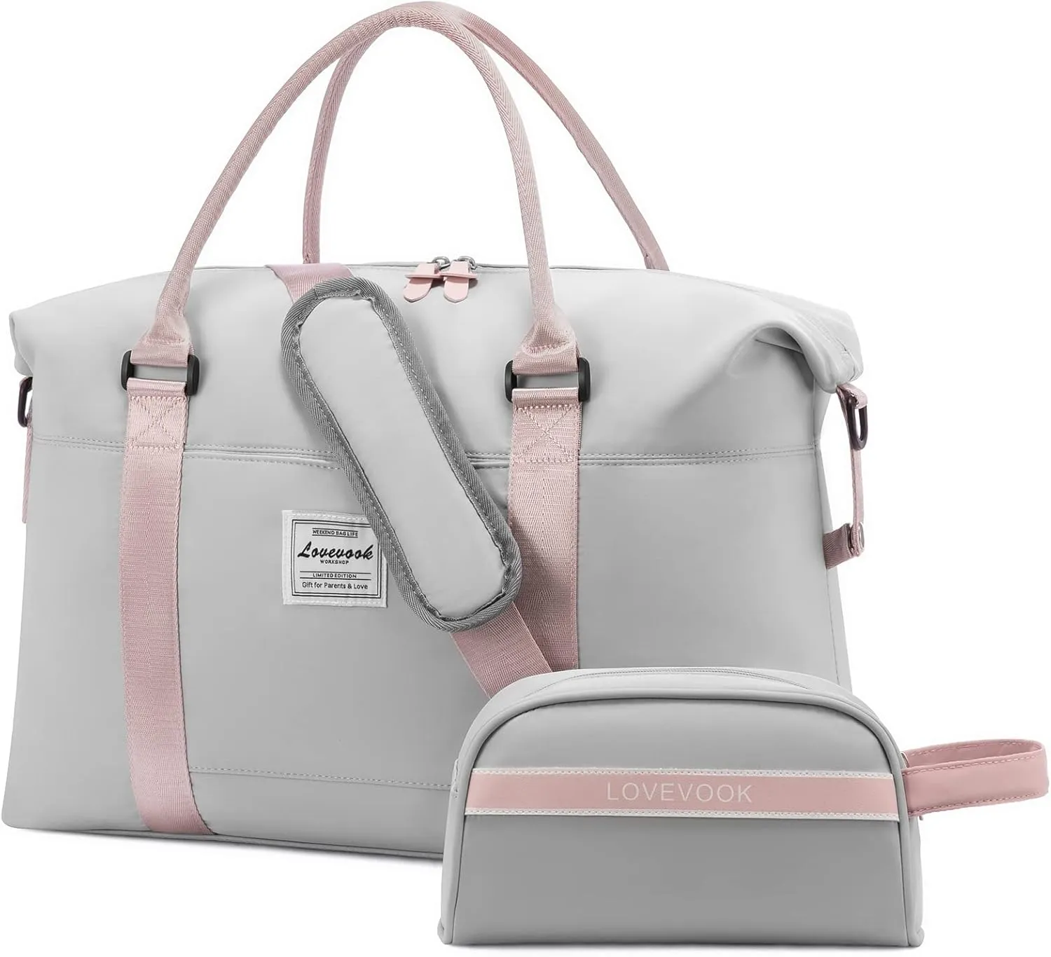 LOVEVOOK Weekender Bag for Women Cute Travel Tote Bag Gym Duffel Bag with Toiletry Bag Carry On Bag Overnight Hospital Bag