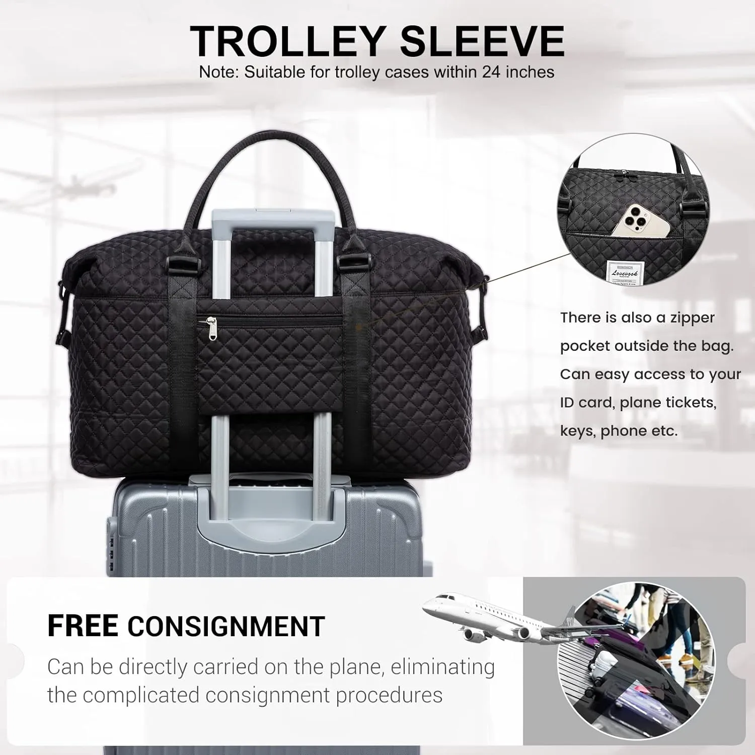 LOVEVOOK Weekender Bag for Women Cute Travel Tote Bag Gym Duffel Bag with Toiletry Bag Carry On Bag Overnight Hospital Bag
