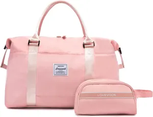 LOVEVOOK Weekender Bag for Women Cute Travel Tote Bag Gym Duffel Bag with Toiletry Bag Carry On Bag Overnight Hospital Bag