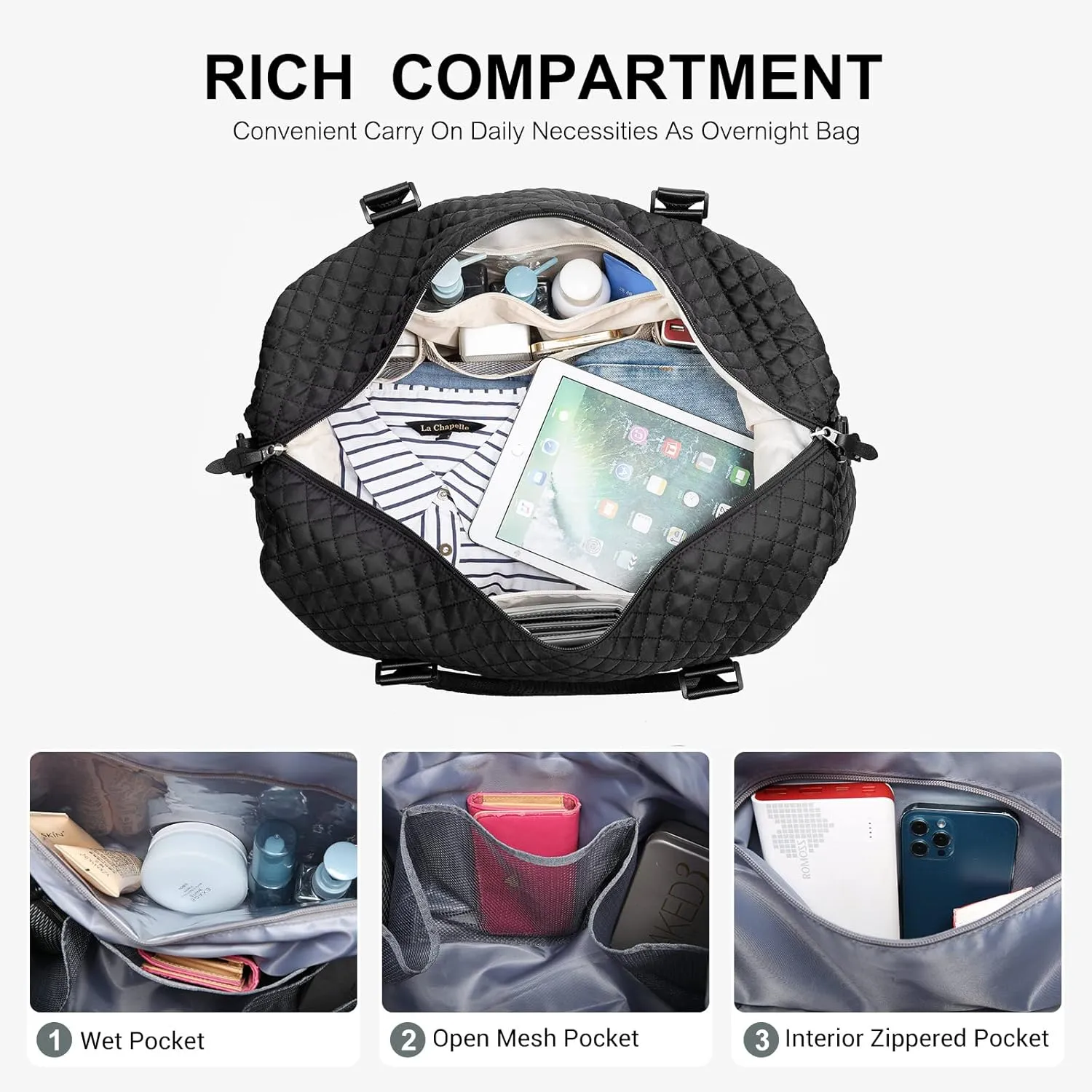 LOVEVOOK Weekender Bag for Women Cute Travel Tote Bag Gym Duffel Bag with Toiletry Bag Carry On Bag Overnight Hospital Bag