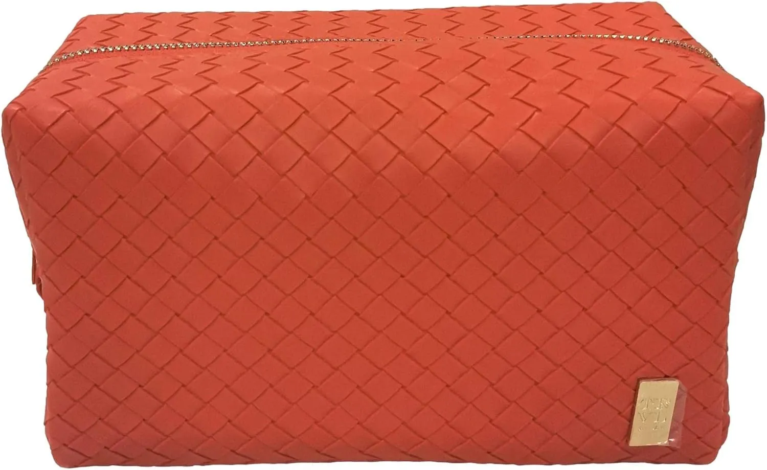 Luxe Duo Dome Cosmetic Set - Woven Collection - Papaya2