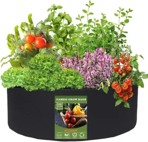 Maius Raised Garden Bed, 15/50/100 Gallon Grow Bags Felt Fabric Breathable Planting Container Grow Bag for Plants, Flower,Vegetables