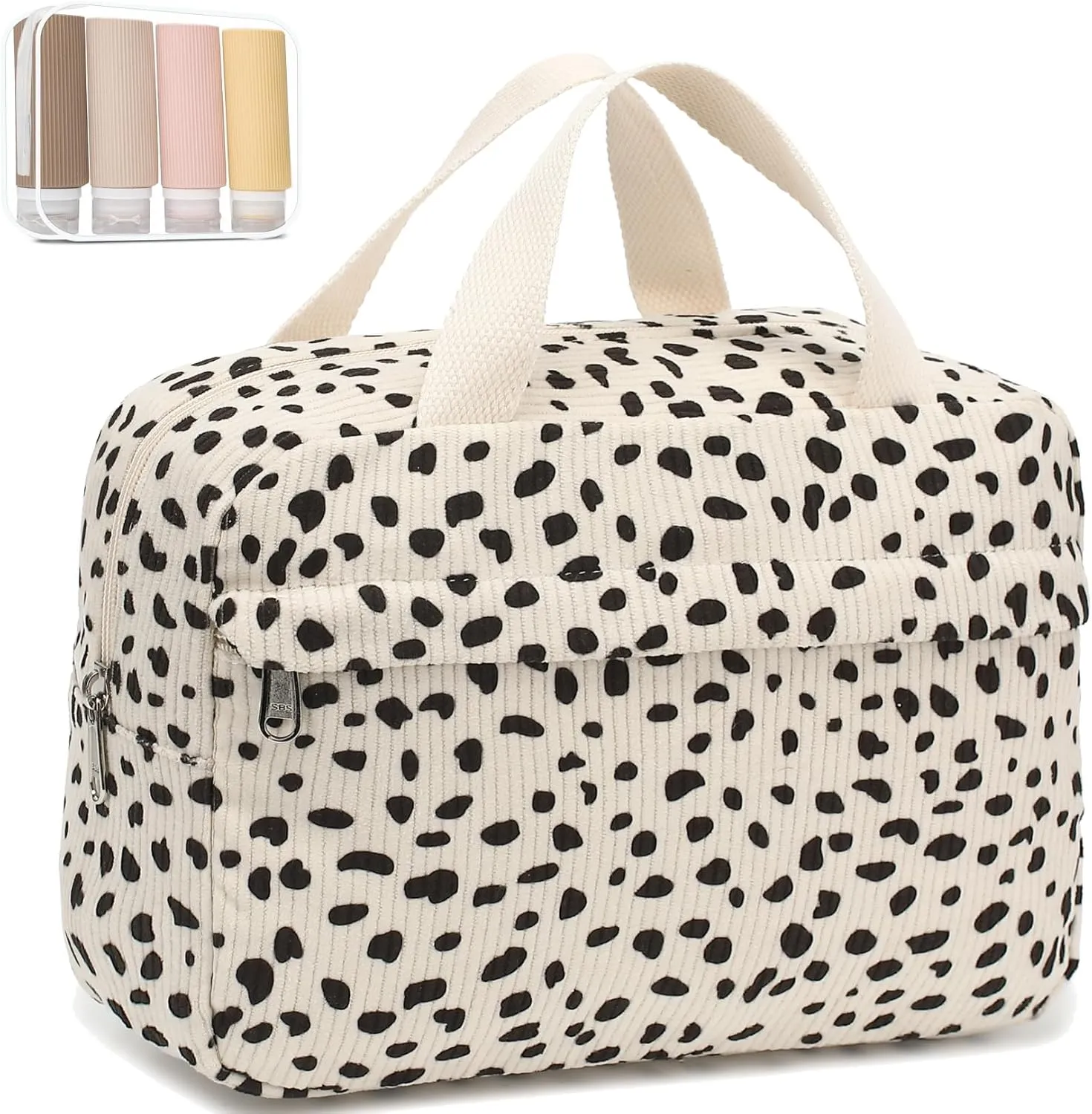 Makeup Bag for Women Cosmetic Bag Large Make Up Organizer Travel Toiletry Bags Waterproof Zipper Tote Pouch Purse for Girls