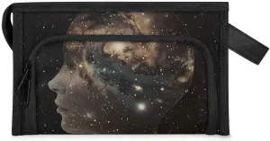 Makeup Bag for Women Galaxy Abstract Imagination Cosmetic Bags Travel Toiletry Bag with Compartments and Handle Waterproof Portable Make Up Case Zipper Pouch Cosmetic Organizer for Travel Accessories