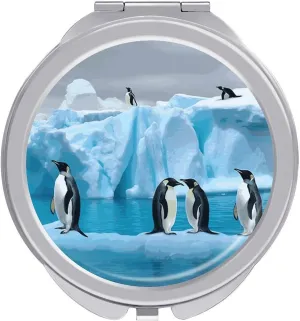 Makeup Mirror for Women Portable Compact The Iceberg Vanity Mirror for Travel Folding Cosmetic Mirror with Mirror Cover Double-Sided Handheld Mirror for Purse