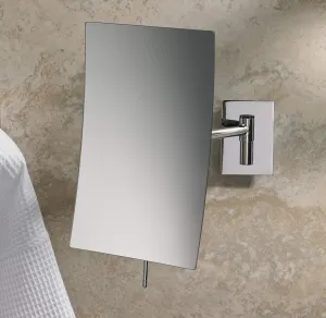 Marriott Minimalist Wall Mount Mirror - Swivel Wall Mirror with 3X Magnification - Sleek Chrome Finish