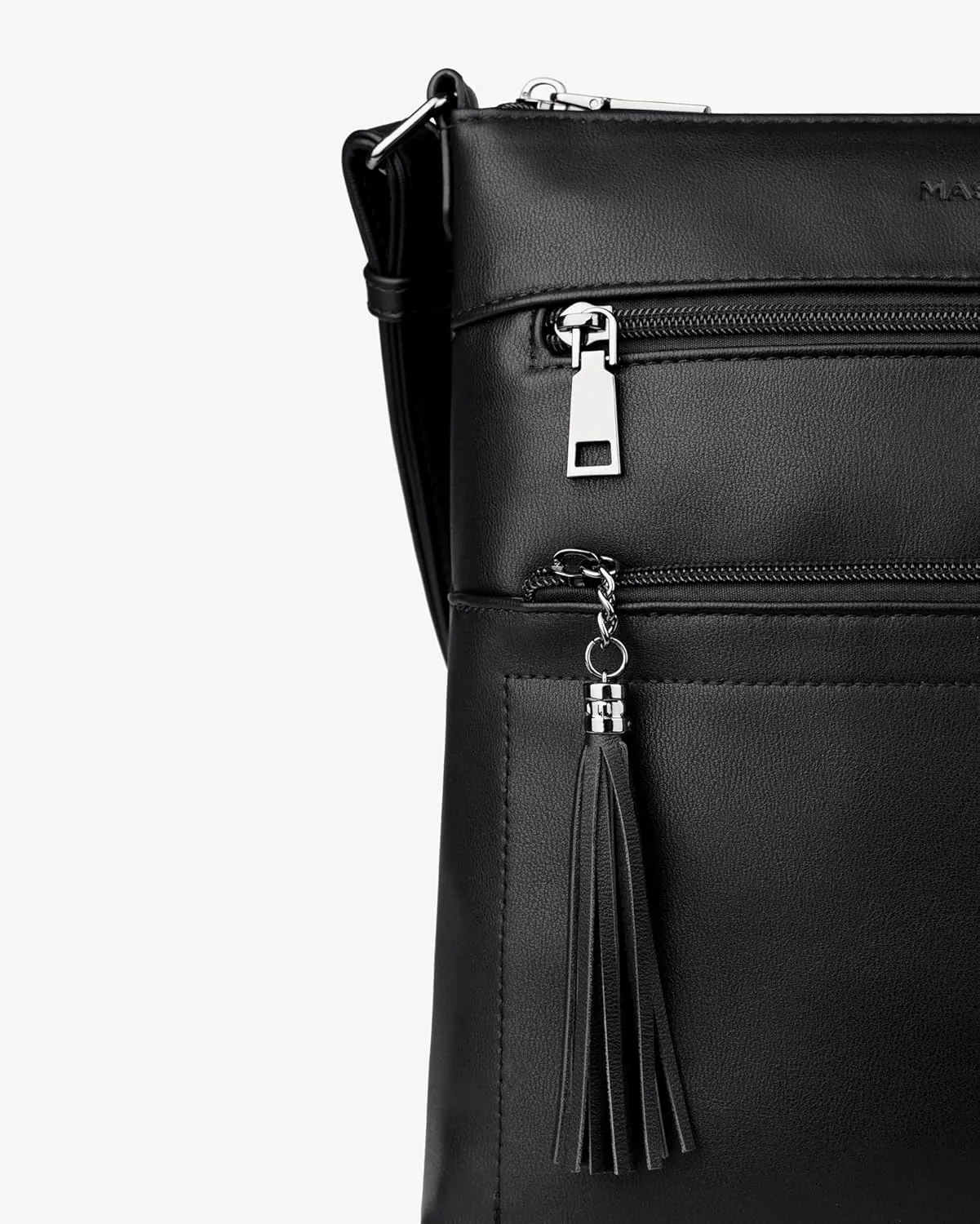 MASINTOR Crossbody Purses for Women, Multi Pocket Casual Crossbody Bag, Adjustable Strap Shoulder Bag with Tassel