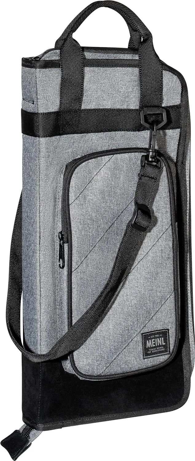 Meinl Cymbals Drumstick Bag — Classic Woven — for Sticks, Mallets, Brushes and Rods, Heavy-Duty Fabric with Shoulder Strap Plus Floor Tom Hooks, 2-Year Warranty (MCSBGY)