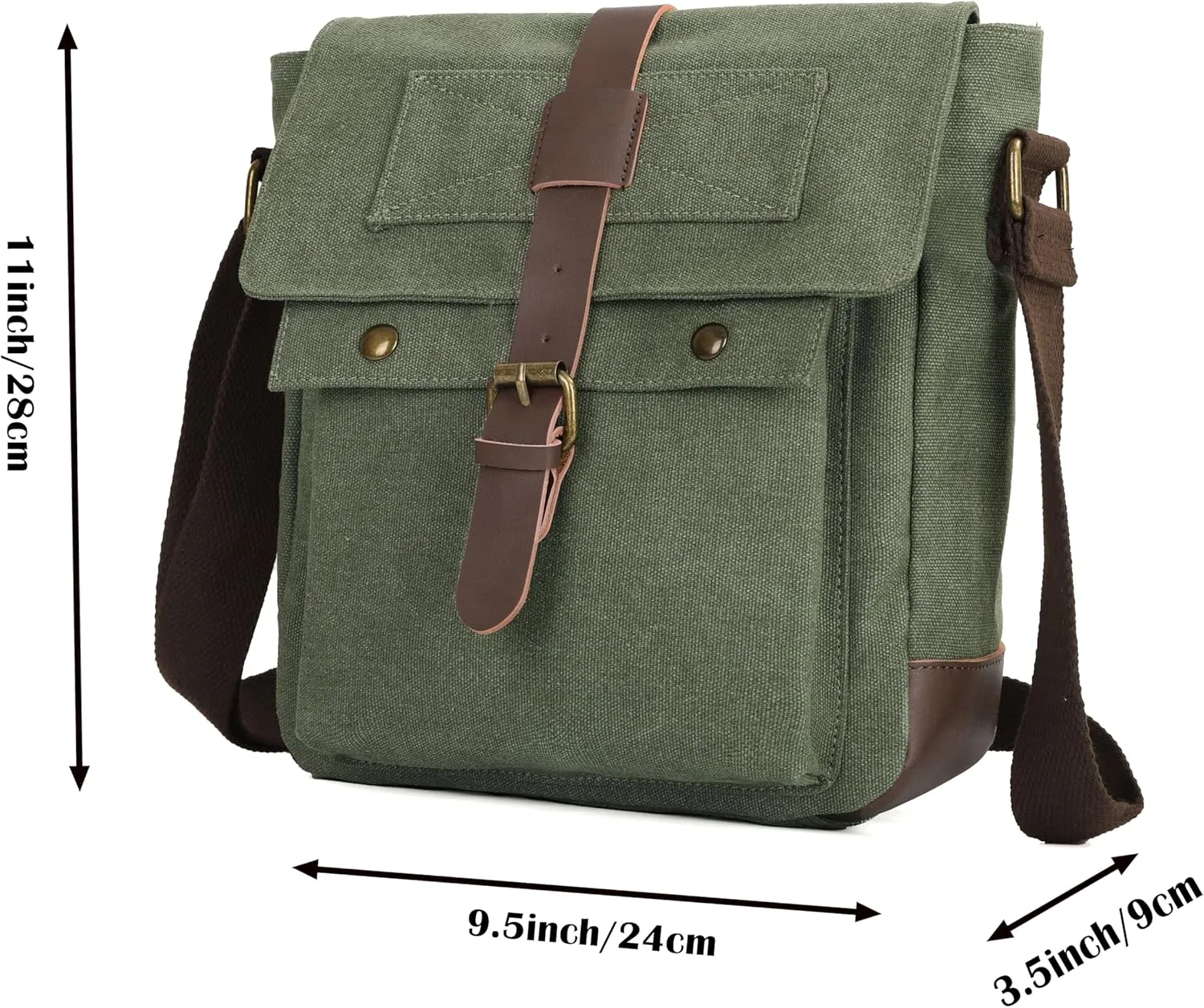 Men Small Canvas Crossbody Messenger Purse Shoulder Bag Small Vintage Satchel Travel Bags For Work Business Unisex