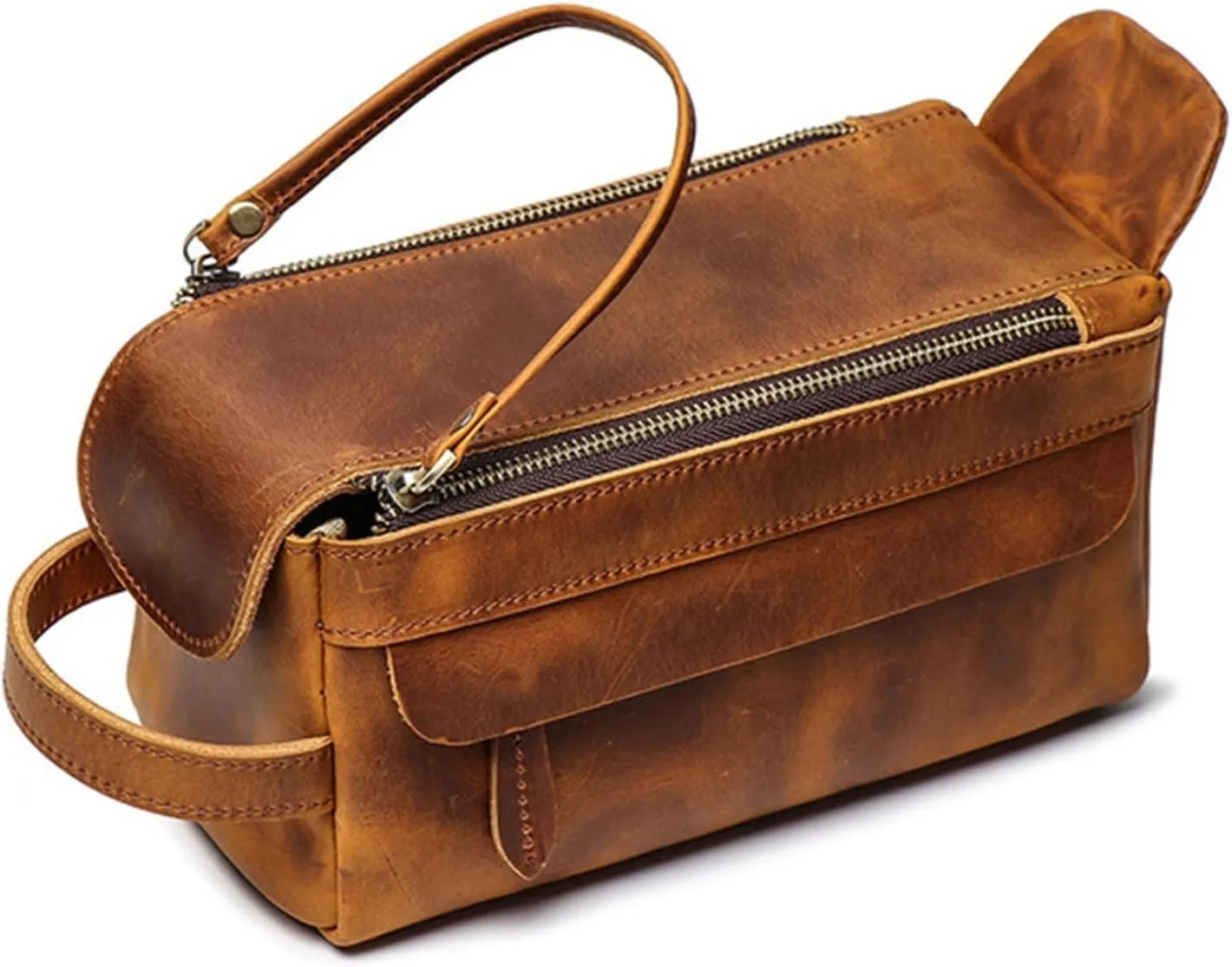 Men Women Leather Cosmetic Bags Travel Function Makeup Case Zip Make Up Organizer Storage Pouch Toiletry Beauty Wash Bag