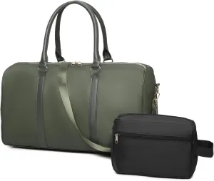 Men’s Lightweight Nylon Duffle Bag for Travel Weekender Gym Overnight, 29L Small Carry On Bags, Green