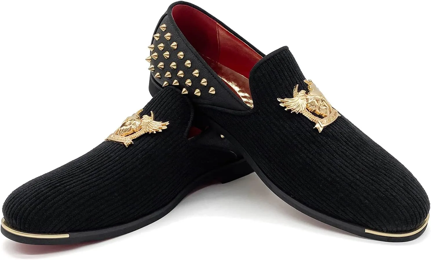Men's Loafers Vintage Slip on Suede Dress Shoes Velvet Dress Loafers Size 7-13