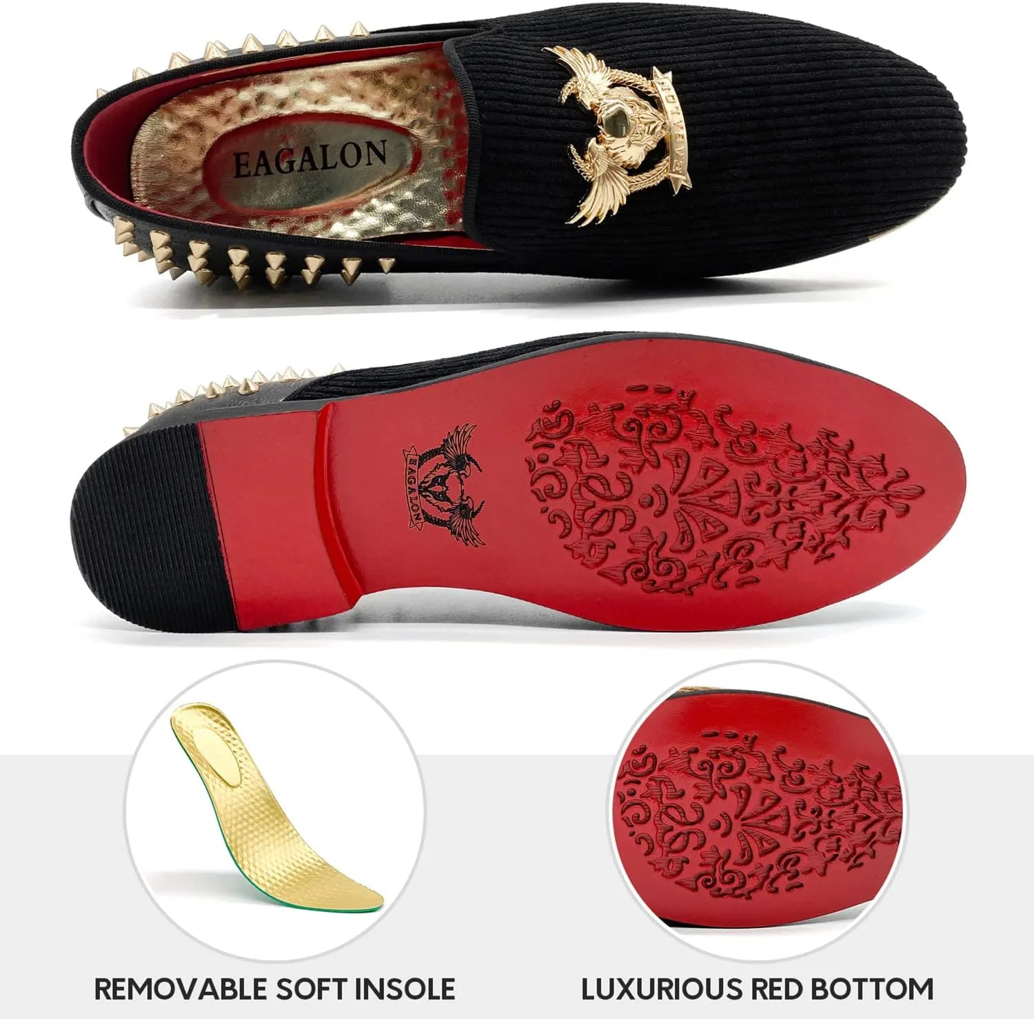 Men's Loafers Vintage Slip on Suede Dress Shoes Velvet Dress Loafers Size 7-13