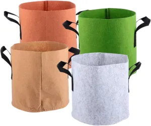 MERRYHAPY 10 Gallon Non-Woven Seedling Bag Shallow Grow Bags Root Formation Breathable Drainage Plant Growing Bags