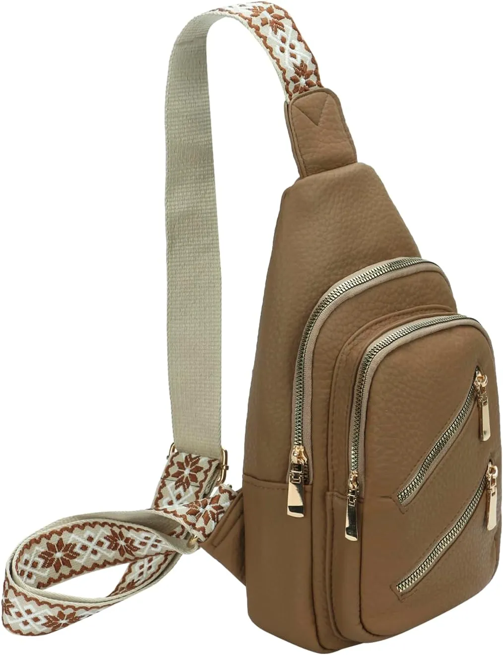 MICOM Sling Bag For Women，Crossbody Sling Backpack with PU Leather，Adjustable Crossbody Bags，CrossBody Purses for Travel