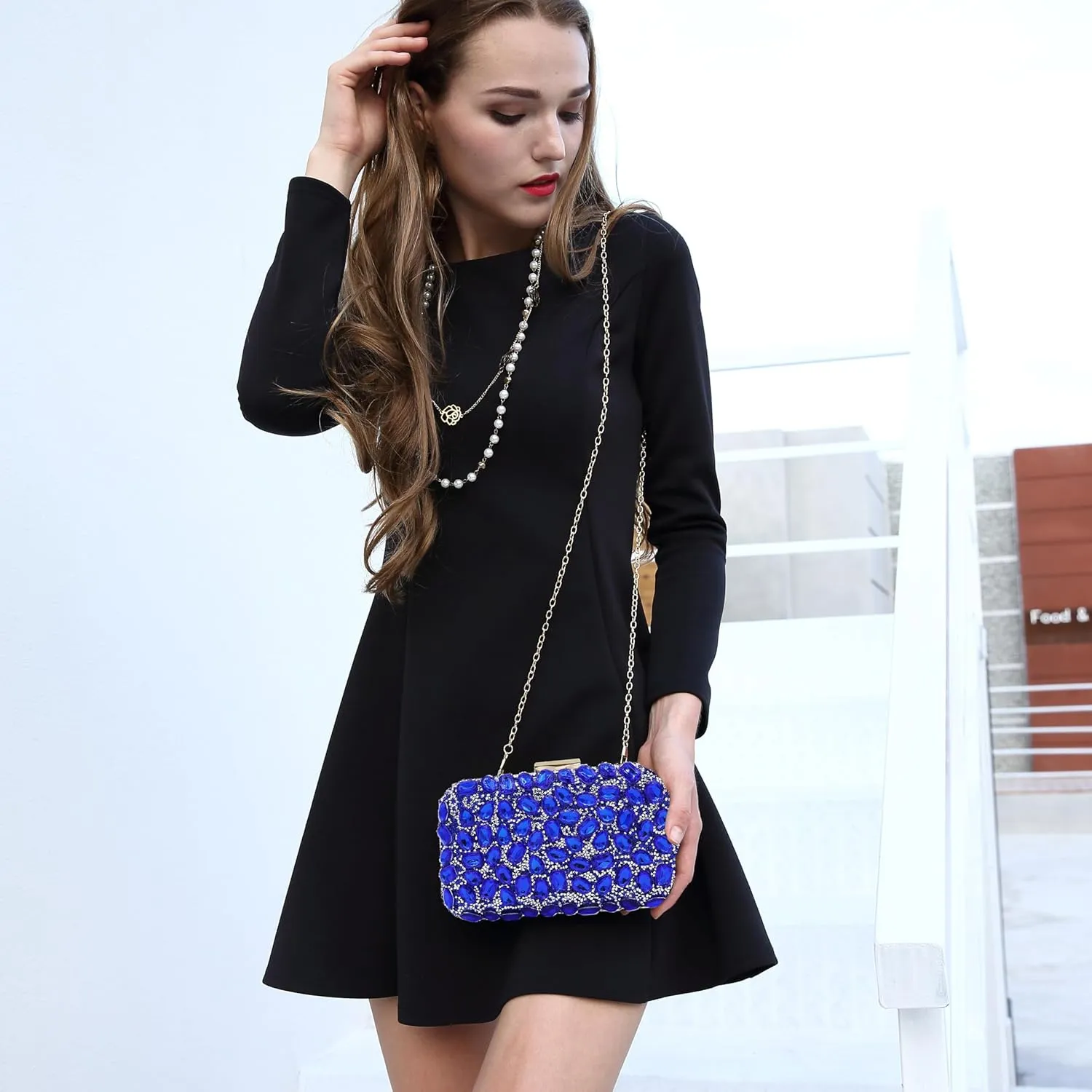 Milisente Clutch Purses For Women Crystal Clutches Evening Bags Gemstone Clutch Purse For Wedding Formal