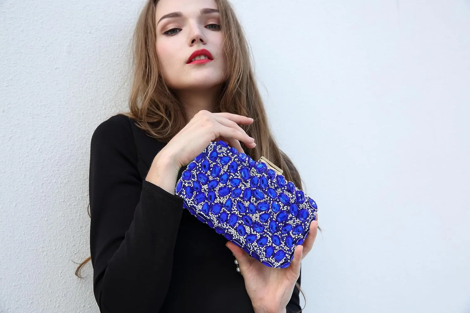 Milisente Clutch Purses For Women Crystal Clutches Evening Bags Gemstone Clutch Purse For Wedding Formal