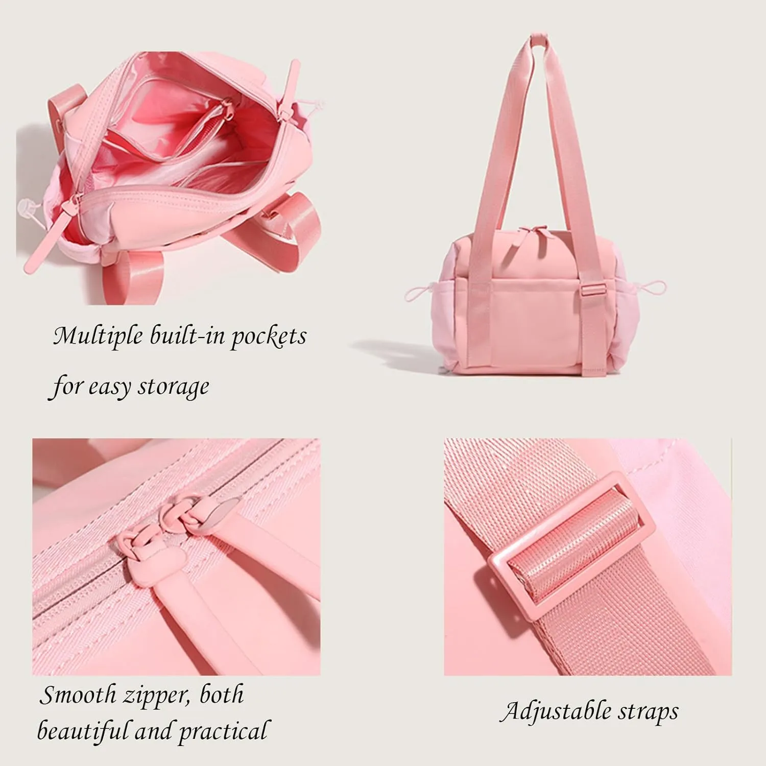 Mini Gym Bag for Women Girls Cute Sports Waterproof Bag Workout Tote with Wet Compartment