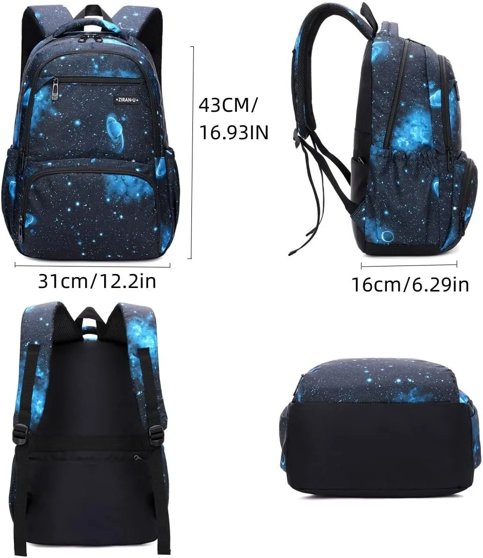 MITOWERMI Kids' Backpack for Boys Girls Elementary School Bags for Boys Bookbags Primary Students Children Backpack Dark Blue Geometric