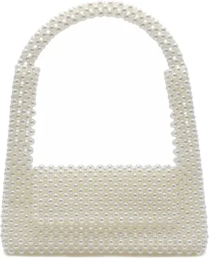 Miuco Pearl Bag Clutch Purses For Women Wedding Bride Purse Sparkly Glitterl Beaded Handbag