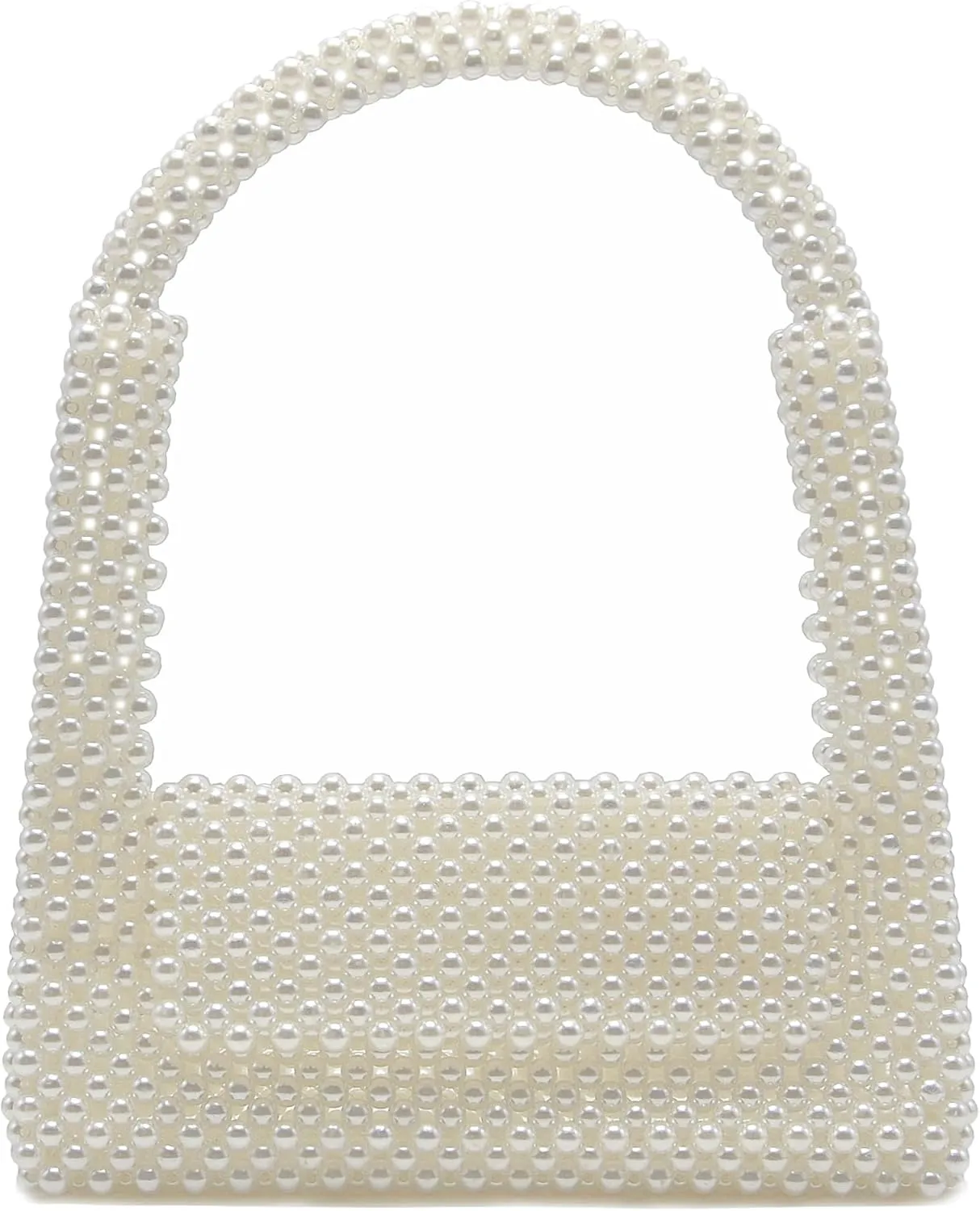 Miuco Pearl Bag Clutch Purses For Women Wedding Bride Purse Sparkly Glitterl Beaded Handbag