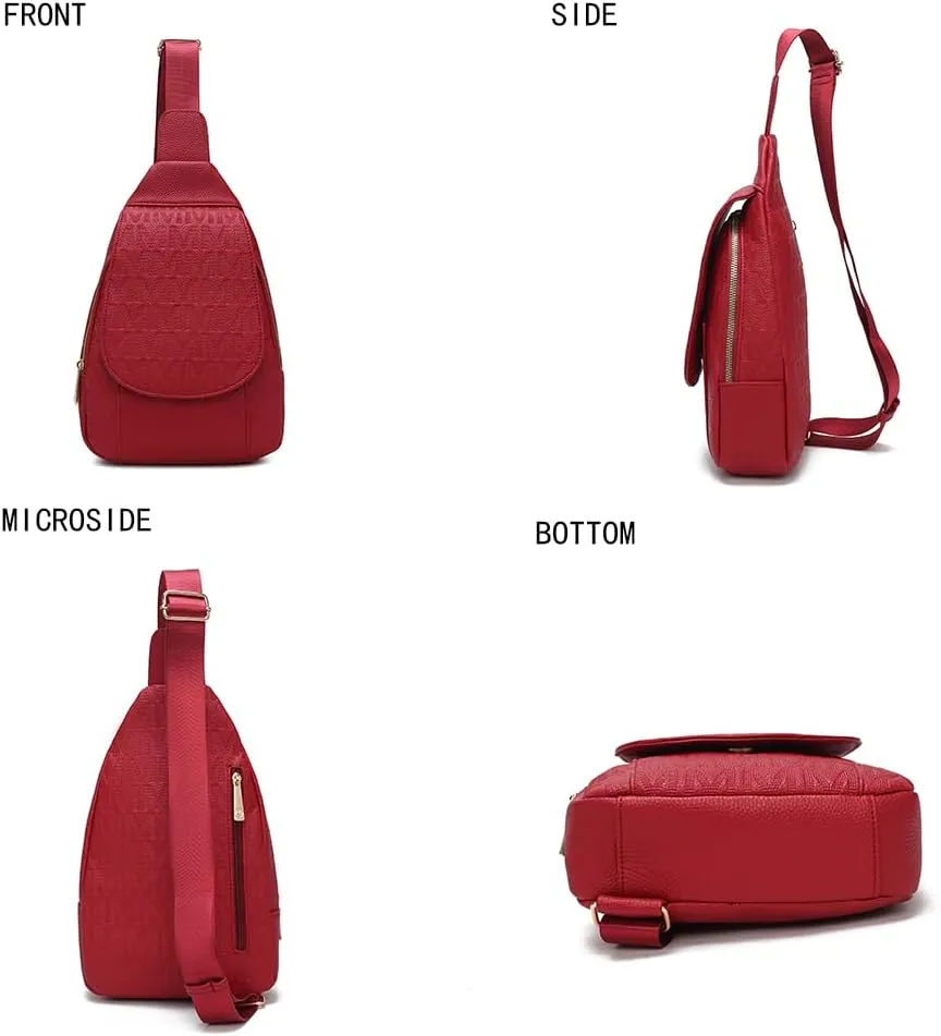MKF Collection Sling Bag for Women, Trendy Shoulder bag Crossover Backpack Purses Fanny Pack
