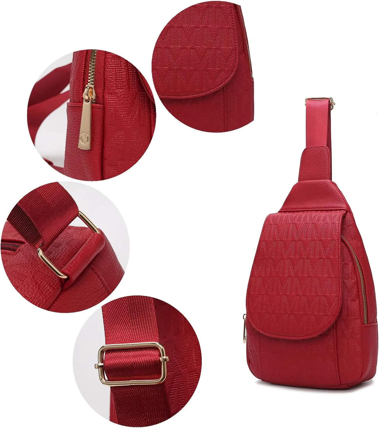 MKF Collection Sling Bag for Women, Trendy Shoulder bag Crossover Backpack Purses Fanny Pack