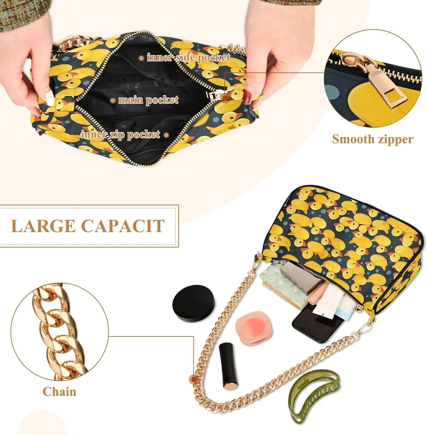 MNSRUU Handbag Purses Women Cut Chain Shoulder bag