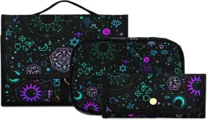 MNSRUU Toiletry Bag Galaxy Symbols Boho Hanging Makeup Bag for Toiletries 3 PCS Travel Toiletry Organizer Bags Portable Clear Toiletry Kit