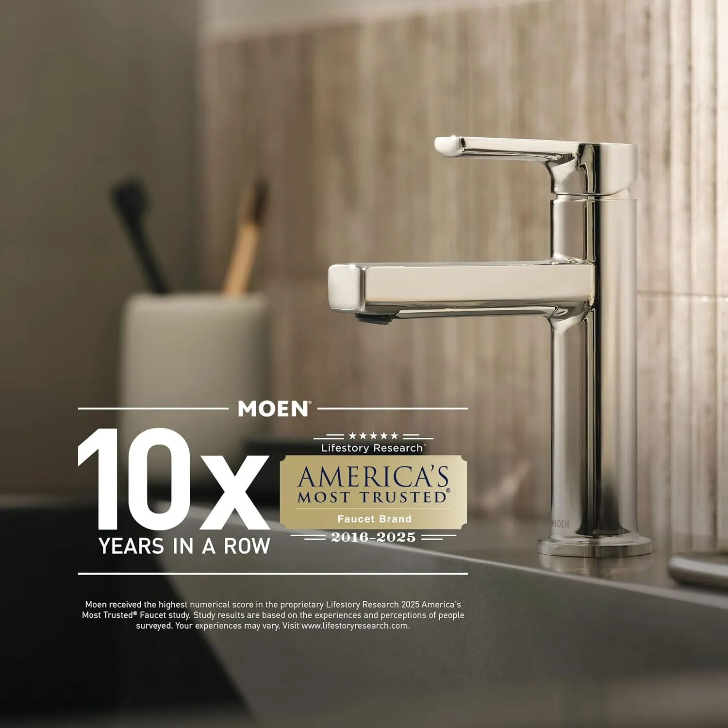 Moen Genta LX Chrome One-Handle Modern Bathroom Sink Faucet with Optional Deckplate and Low-Arc Spout - Perfect for Bath Countertop and Three-Hole or One-Hole Sinks, 6702