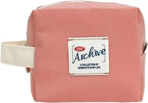 Monolike Archive Cube Mini Pouch, Indie Pink - Makeup Bag, Cosmetic Bag, Travel Bag, Toiletry Bag, Organizer, Storage Bag