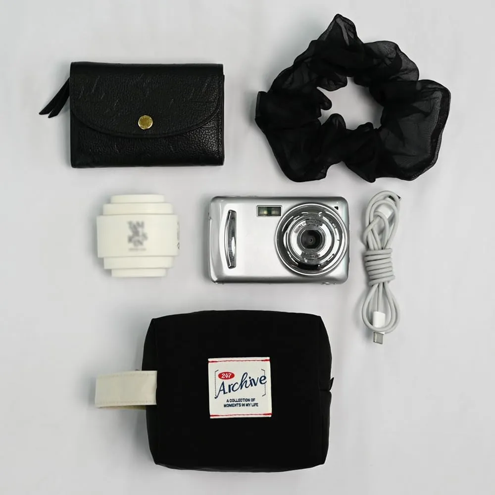 Monolike Archive Cube Mini Pouch, Indie Pink - Makeup Bag, Cosmetic Bag, Travel Bag, Toiletry Bag, Organizer, Storage Bag