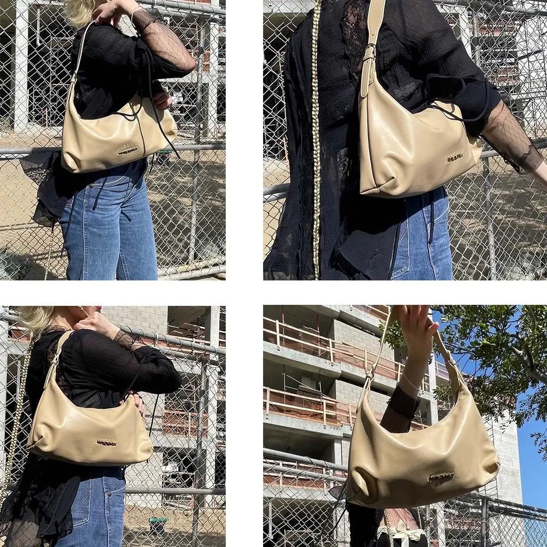 Montana West MEDIUM Shoulder Purses for Women Crescent Hobo Bags Trendy Purses