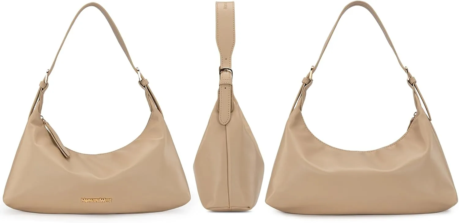 Montana West MEDIUM Shoulder Purses for Women Crescent Hobo Bags Trendy Purses