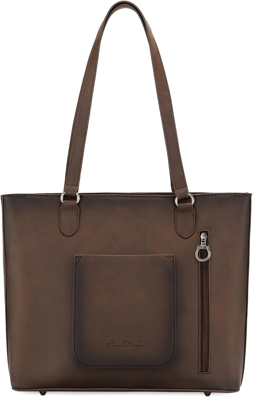 Montana West Western Two-Tone Large Tote Bag for Women Vintage Top Handle Ladies Shoulder Bags