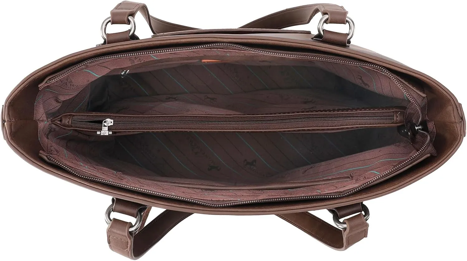 Montana West Western Two-Tone Large Tote Bag for Women Vintage Top Handle Ladies Shoulder Bags