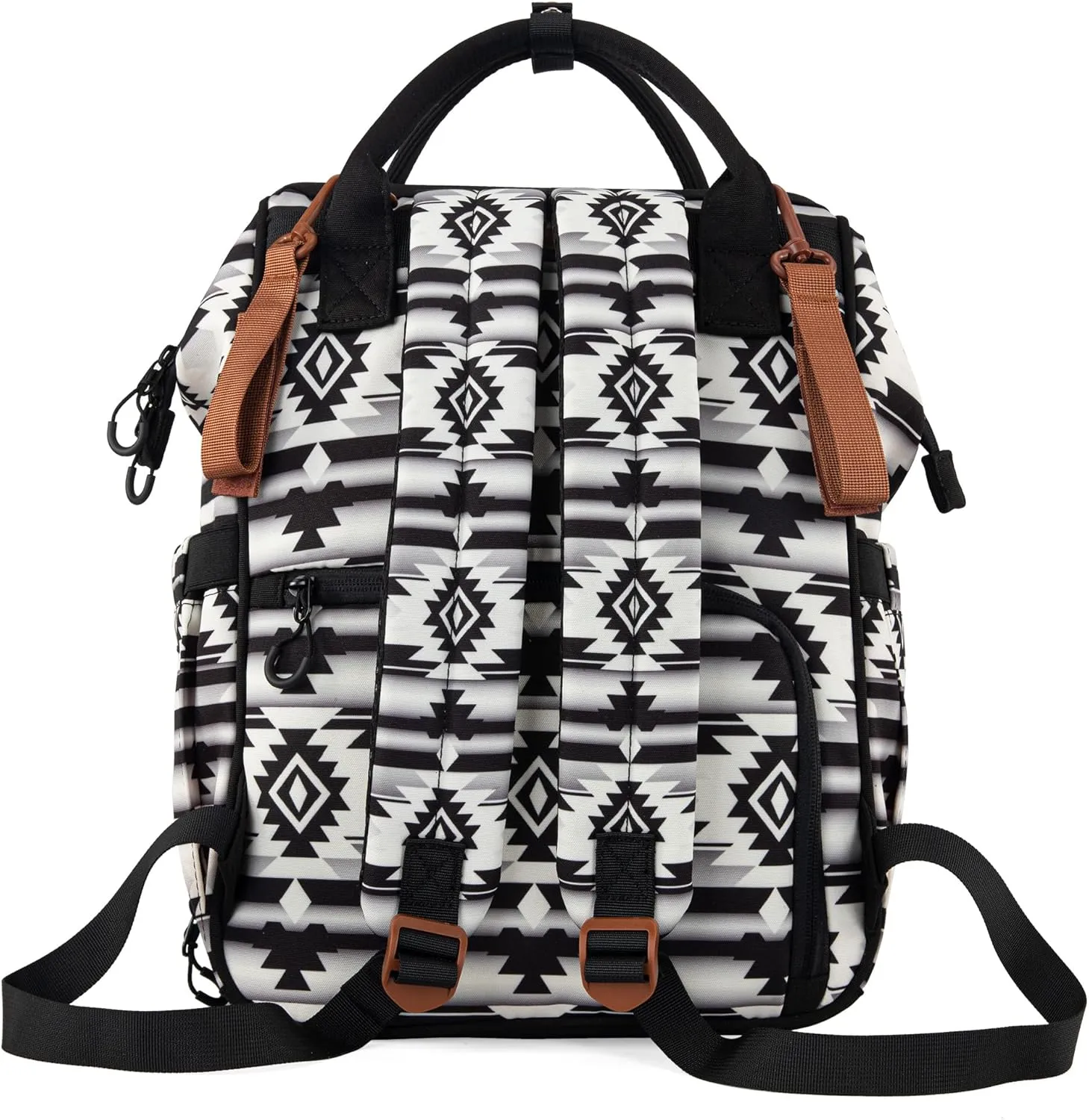 Montana West x Wrangler Diaper Bag Backpack Aztec Travel Backpack Purses Western Multi-Function Baby Bags for Mom with Waterproof Insulated Pockets