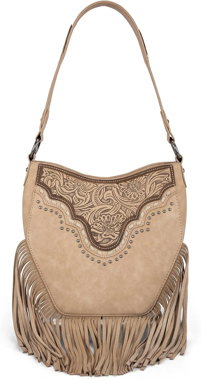 Montana Western Fringe Hobo Bags for Women Top Handle Shoulder Purses